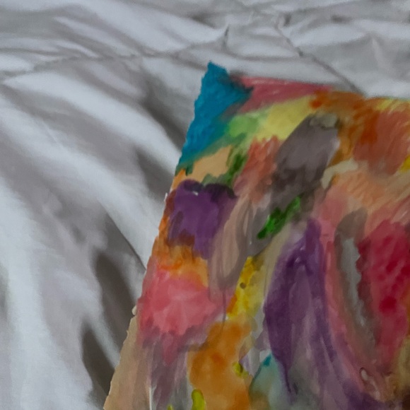 Dynamic Purple and Red Abstract Painting - Picture 7 of 17